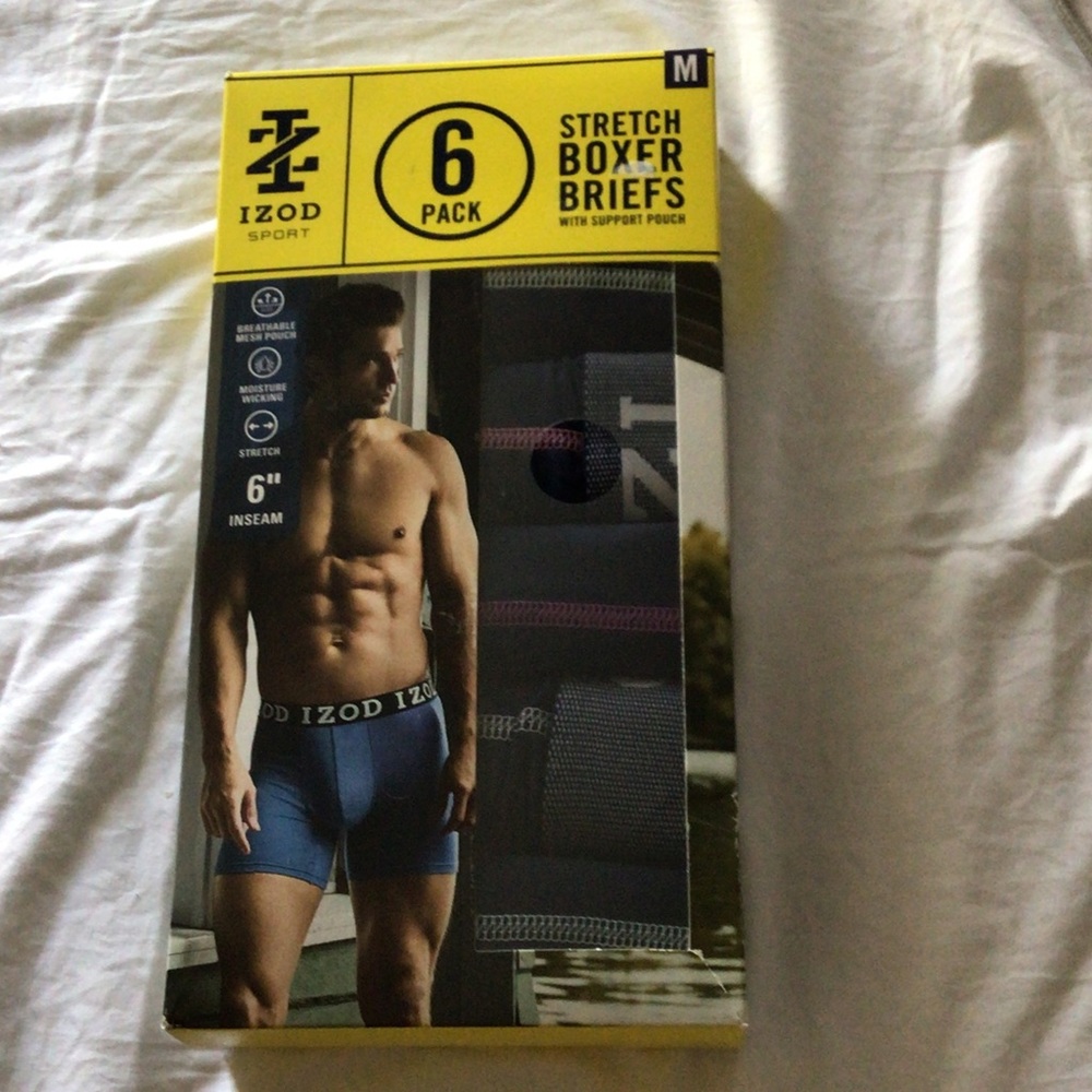 Izod Men's Stretch Boxer Briefs - Blue (6 Pack)